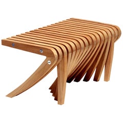 Backless Teak Outdoor Garden Bench by Diamond Tropical Hardwoods