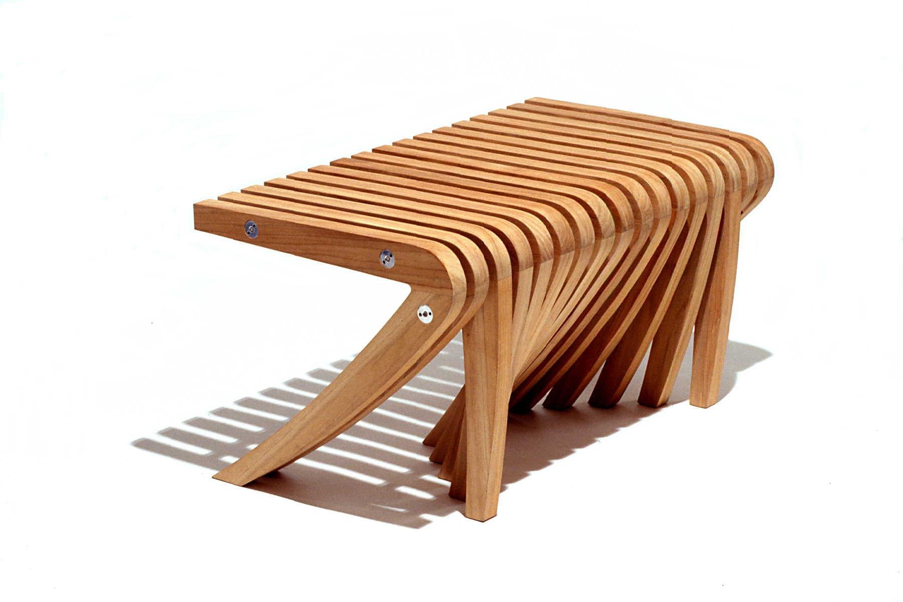 Beautiful, comfortable, and practical backless bench by Diamond Tropical Hardwoods. It can be used in a shower, outdoors or indoors. It is made with marine grade 100% heartwood teak and has marine grade stainless steel hardware. Designed by Robert