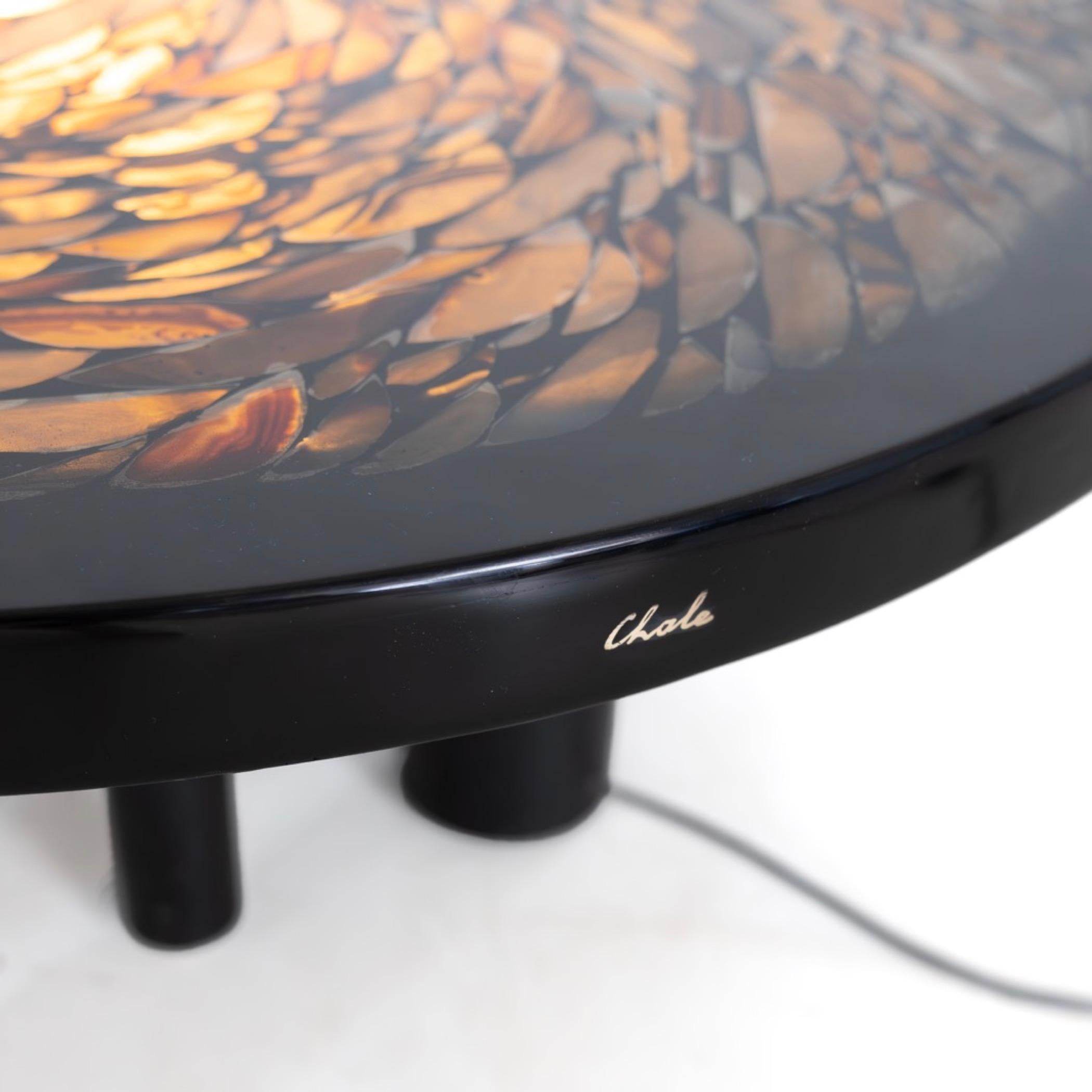 Mid-Century Modern Backlit cocktail table by Ado Chale