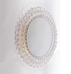 Wunderschöner 1950er-Jahre-Mittel-Jahrhundert-Modernismus 26" Spiegel mit Hintergrundbeleuchtung von Emil Stejnar, Wien