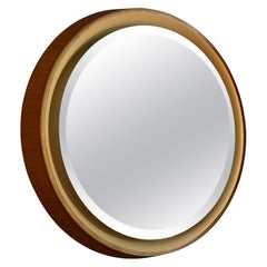 Miroir rétro-éclairé conçu par Gio Ponti en bois et laque. Italie, années 1970.