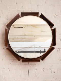 Backlit Rosewood Wall Mirror by Isa Bergamo