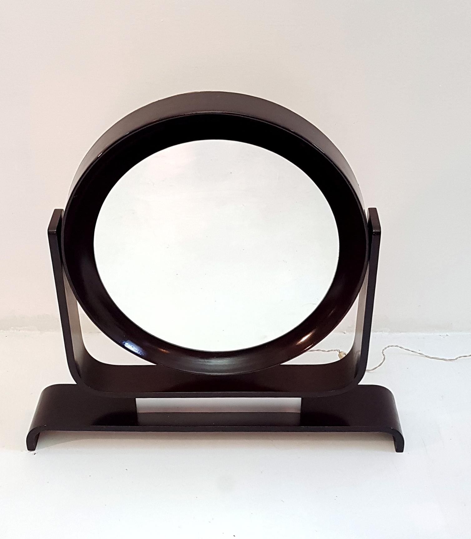 Mid-Century Modern Miroir de coiffeuse rétroéclairé, Italie, années 1960 en vente