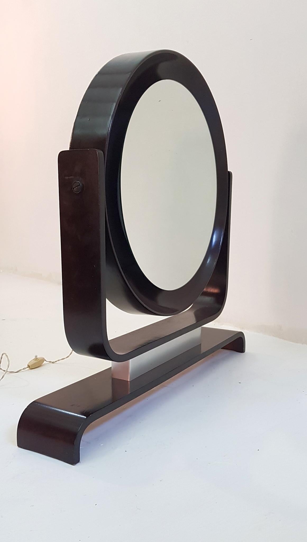 Mid-Century Modern Backlit Vanity Mirror, Italy, 1960s For Sale