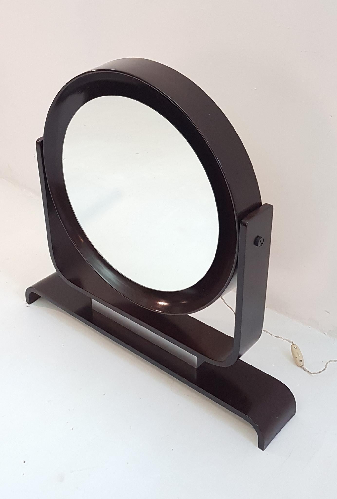 20ième siècle Miroir de coiffeuse rétroéclairé, Italie, années 1960 en vente