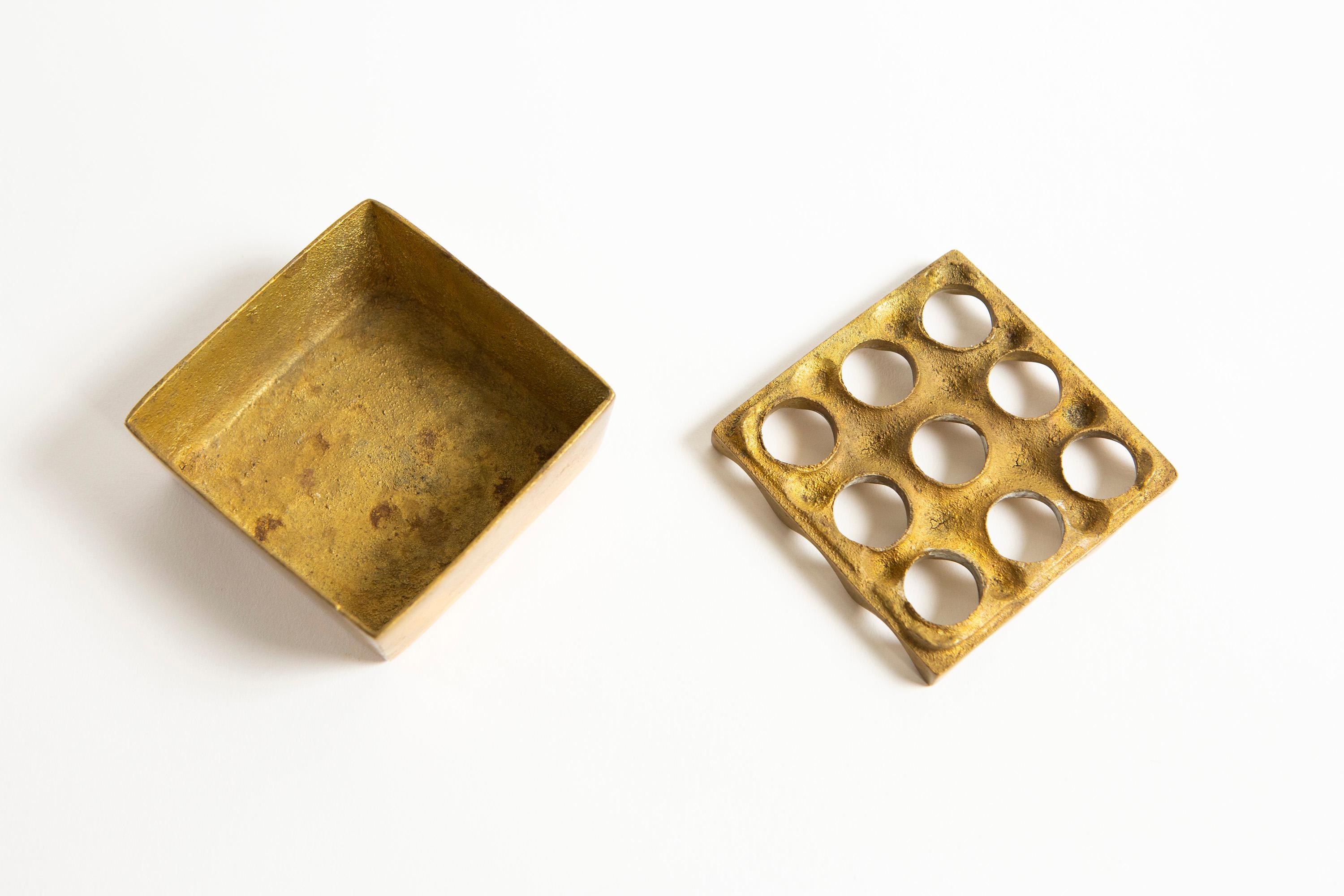 Bäckström & Ljungberg “Ultima 9” Brass Ashtray by Diverse Ting, Malmø Sweden 60s 1