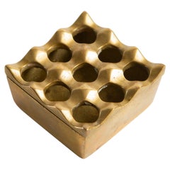 Bäckström & Ljungberg “Ultima 9” Brass Ashtray by Diverse Ting, Malmø Sweden 60s