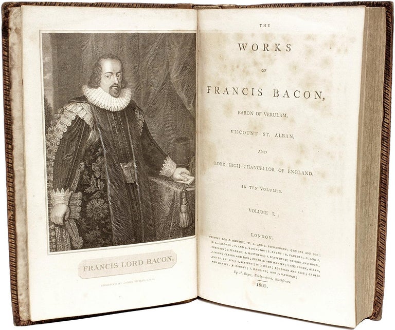 BACON, Francis, The Works of Francis Bacon, '10 VOLUMES - 1803' In Good Condition For Sale In Hillsborough, NJ