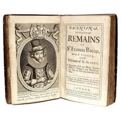 Bacon, Sir Francis -Baconiana-1679 -First Octavo Edition