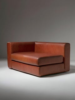 "Bacone" Corner Leather Lounge Chair by Cini Boeri for Arflex, Italy, 1970s