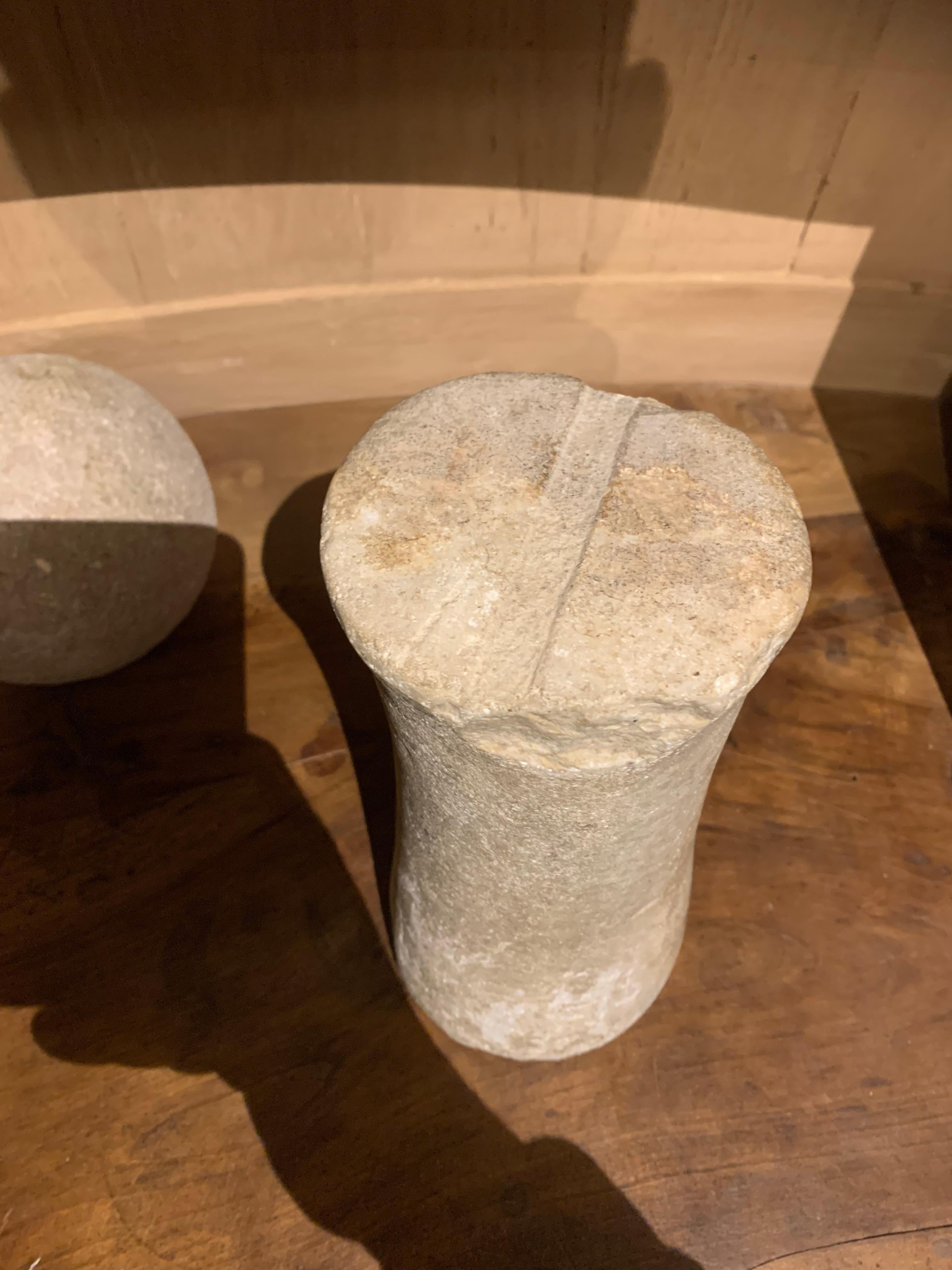 Archaistic Bactrian Bronze Age Stone Column Idol