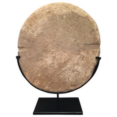 Antique Bactrian Marble Disc Idol, 2nd Millennium B.C.