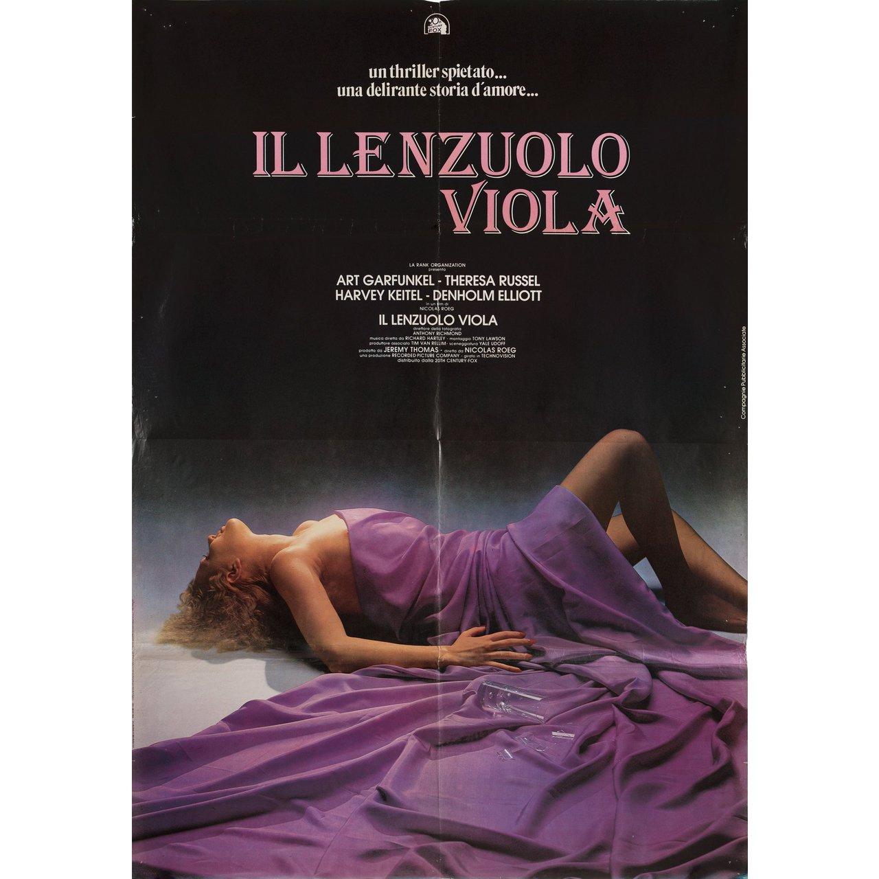 Original 1980 Italian due fogli poster for the film Bad Timing: A Sensual Obsession (Bad Timing) directed by Nicolas Roeg with Art Garfunkel / Theresa Russell / Harvey Keitel / Denholm Elliott. Very Good condition, folded. Many original posters were