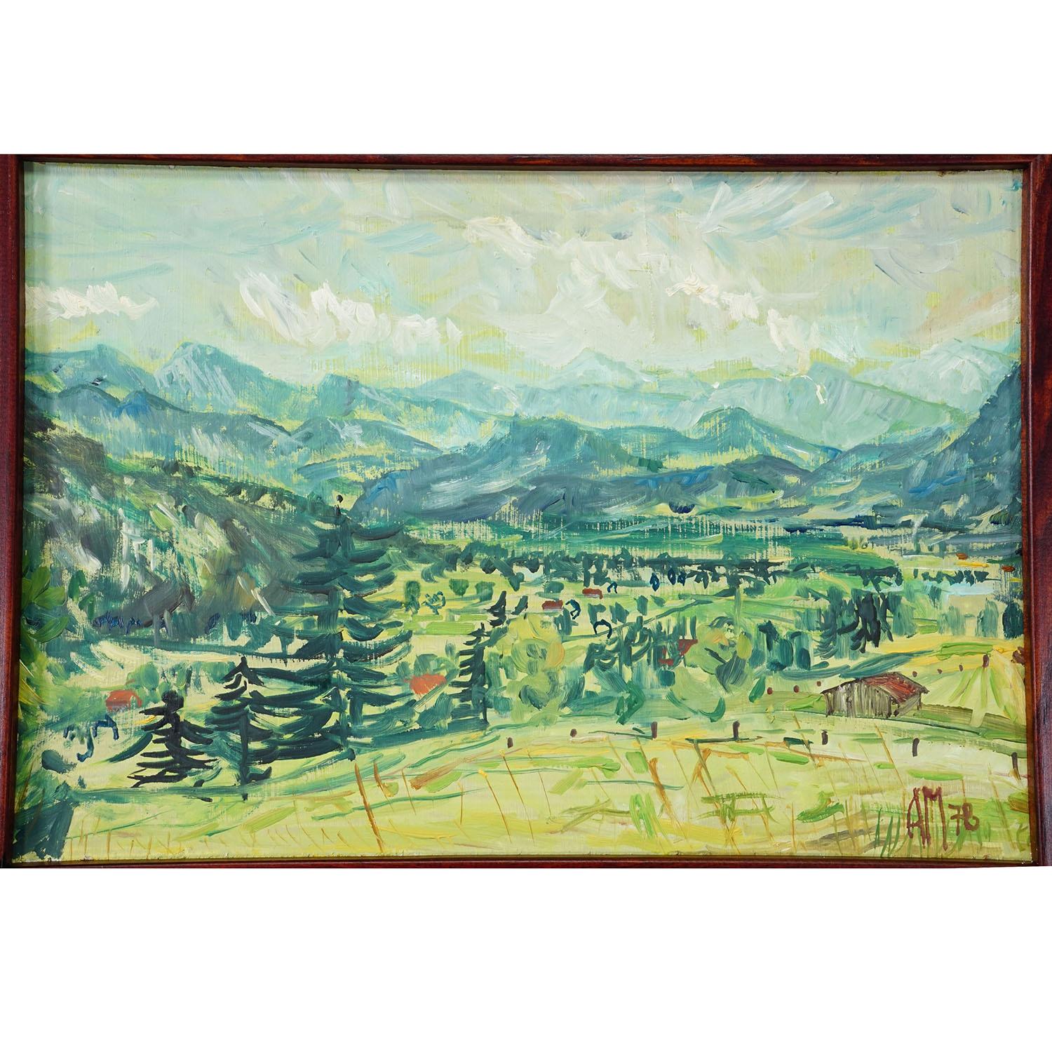 Bad Tölz, Gaißach, 1978 - Ölgemälde von Alexander Michael (Sonstiges) im Angebot