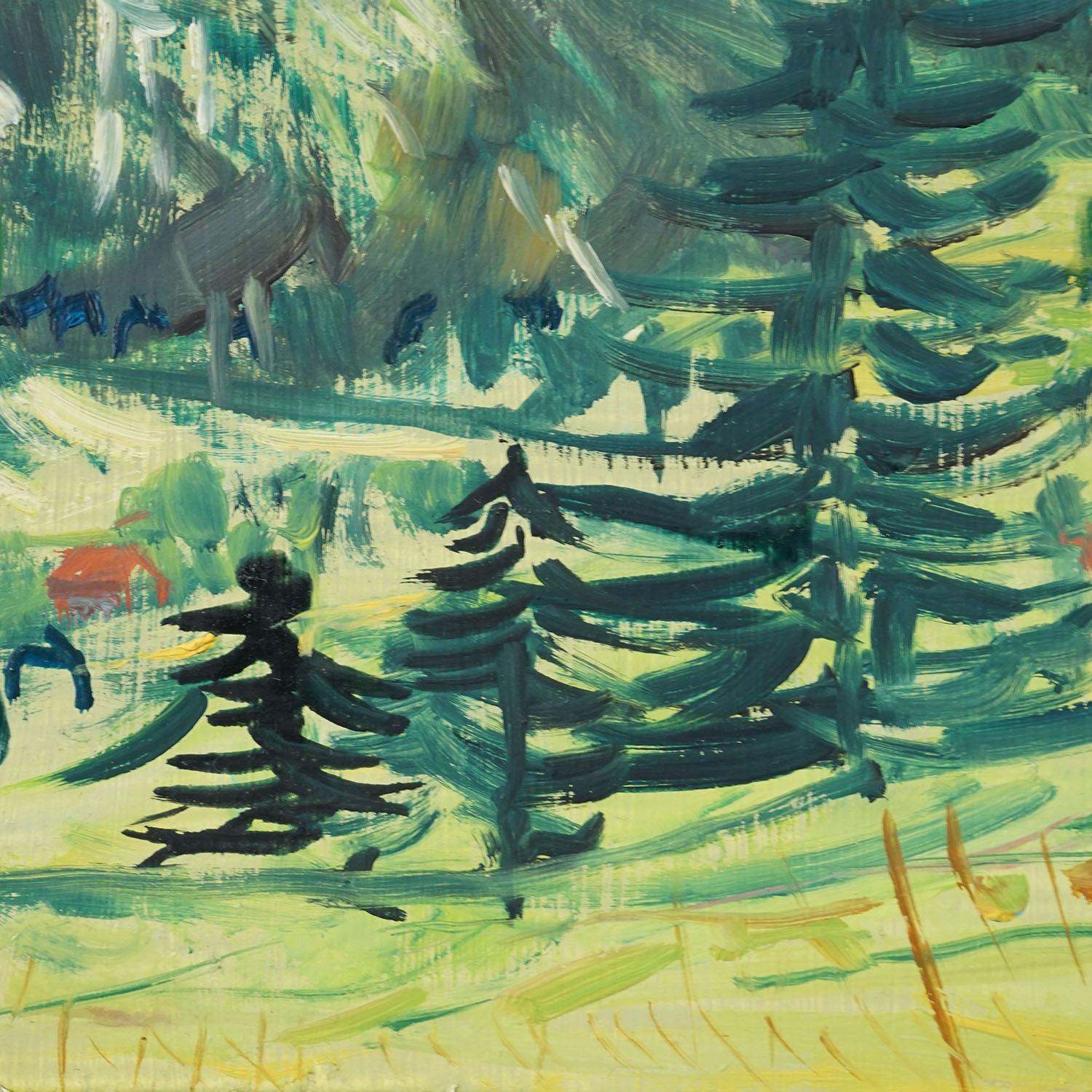 Bad Tölz, Gaißach, 1978 - Ölgemälde von Alexander Michael im Zustand „Gut“ im Angebot in Berghuelen, DE