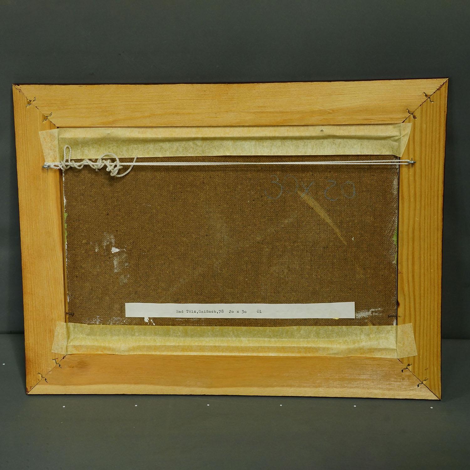 Bad Tölz, Gaißach, 1978 - Ölgemälde von Alexander Michael (Holz) im Angebot