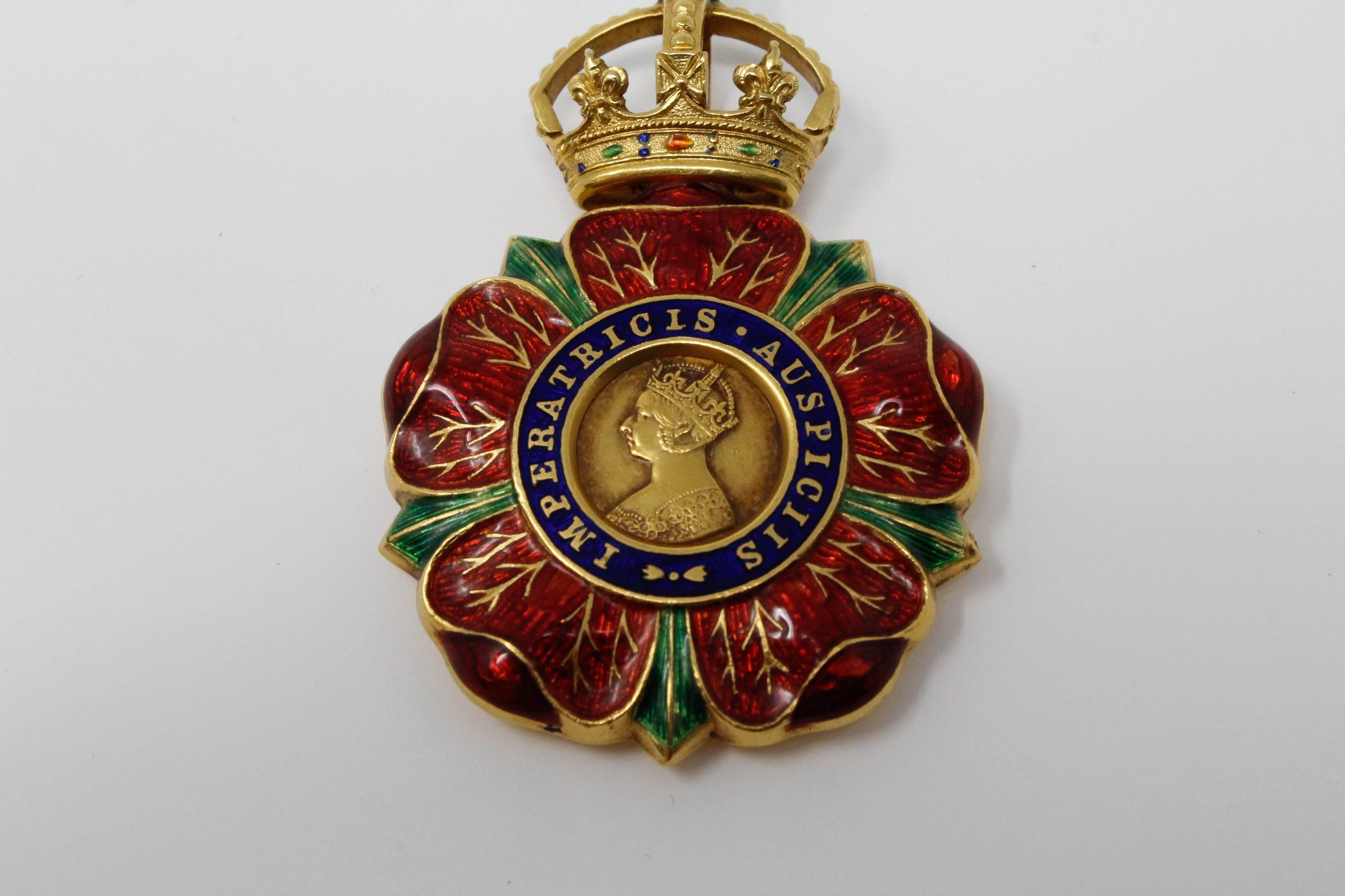 Badge of the Most Eminent Order of the Indian Empire In Excellent Condition For Sale In Santa Fe, NM