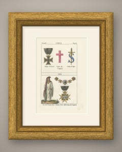 Badges of the Teutonic, Templar and Cyprus Orders with the Golden Fleece, 1842