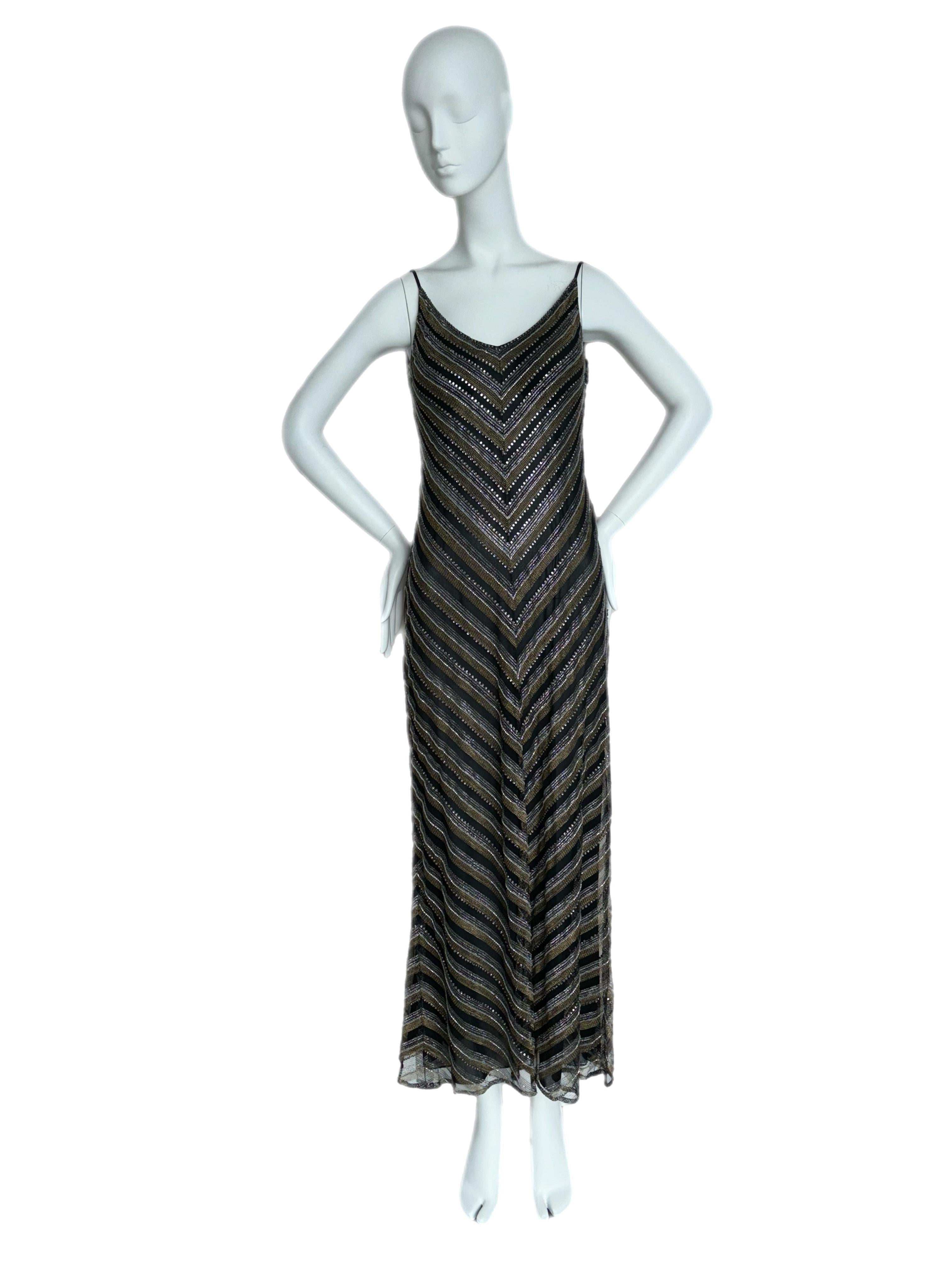 BADGLEY MISCHKA 1995 Vintage Runway Embellished Gown 2