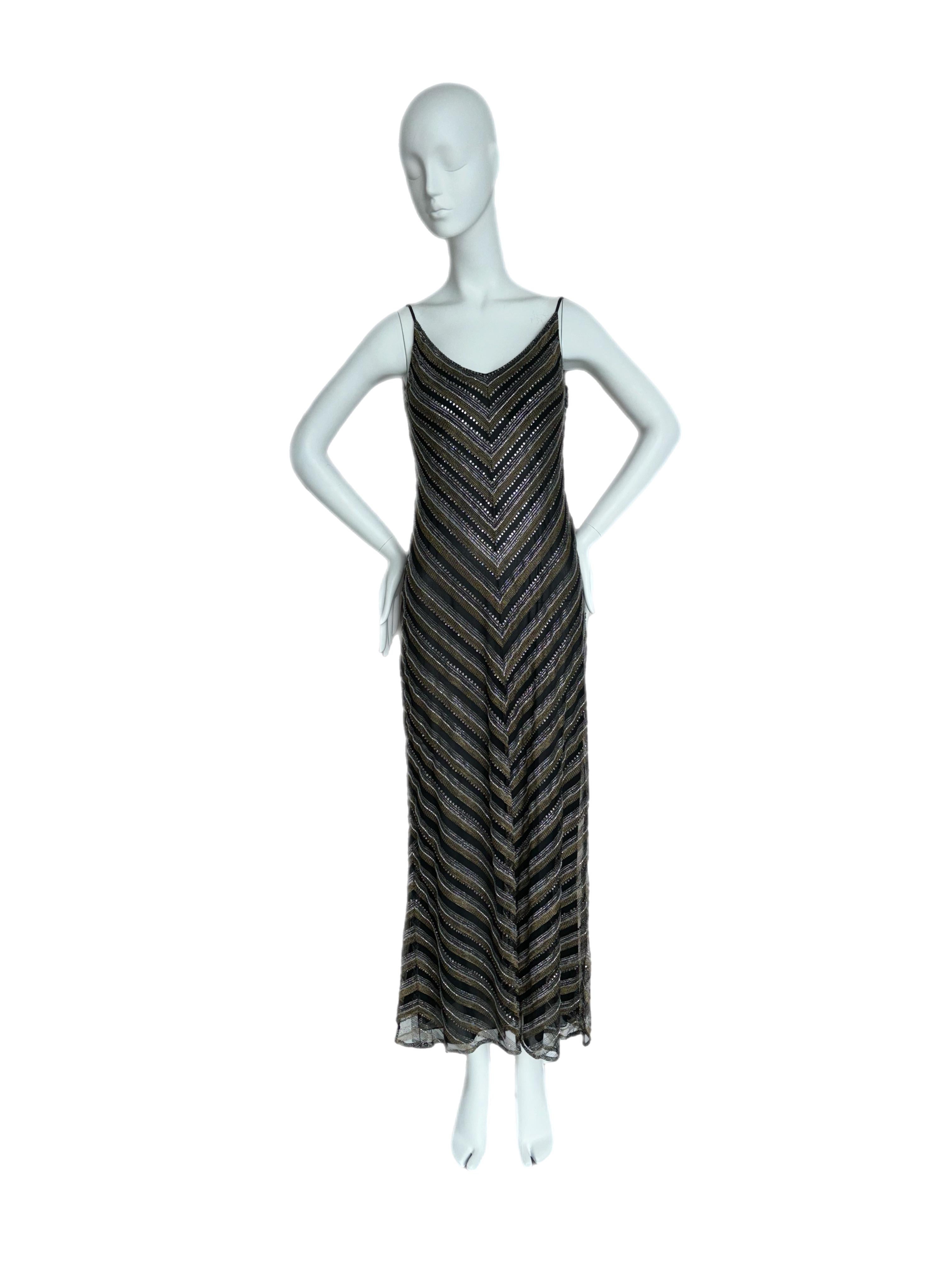 BADGLEY MISCHKA 1995 Vintage Runway Embellished Gown 3