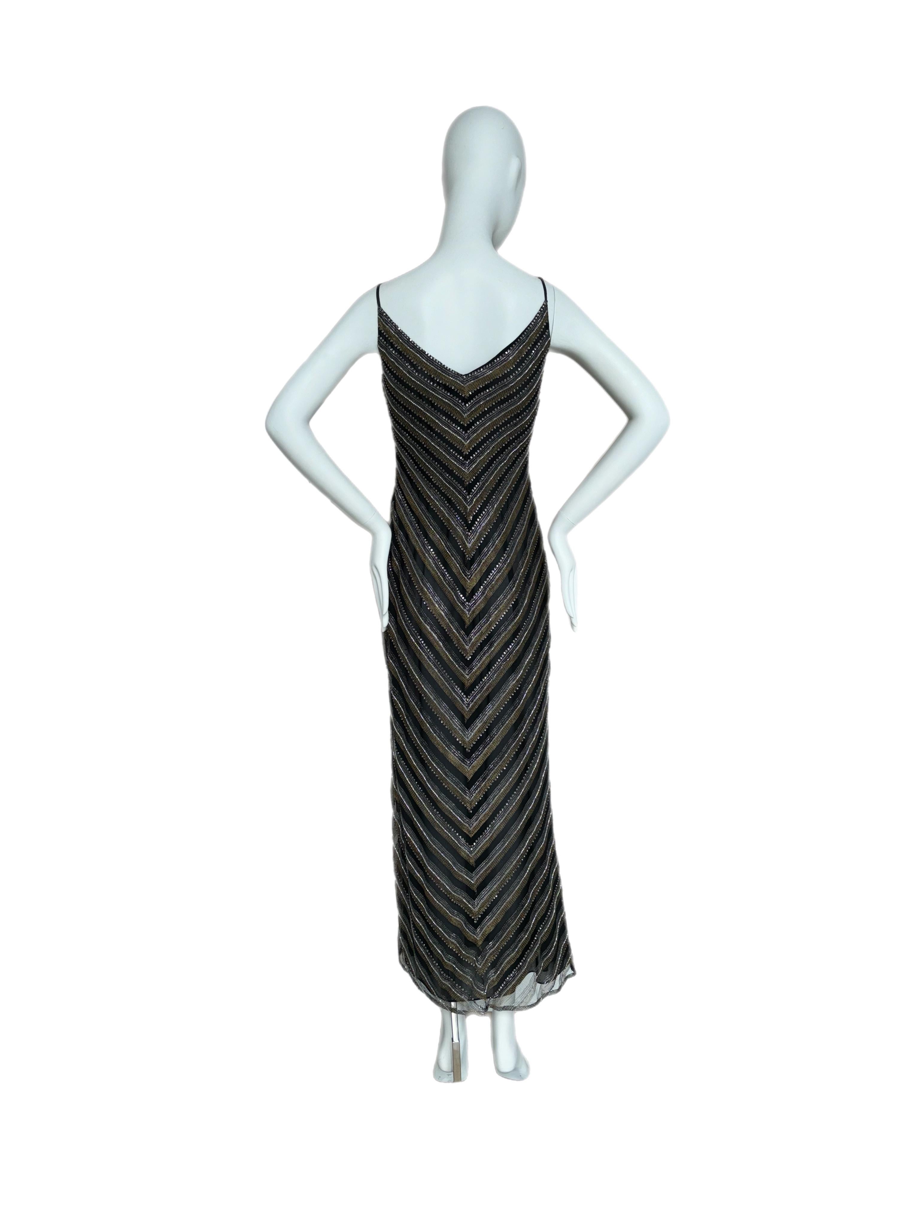 BADGLEY MISCHKA 1995 Vintage Runway Embellished Gown 4