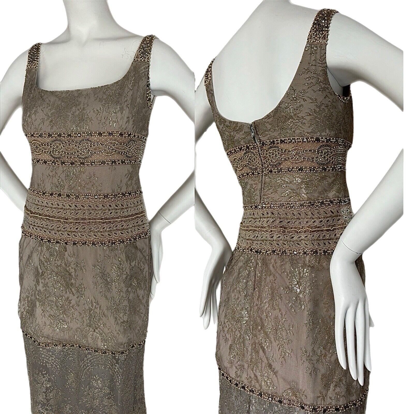 BADGLEY MISCHKA 1996 Vintage Runway Evening Gown Maxi Dress In Excellent Condition In Leonardo, NJ