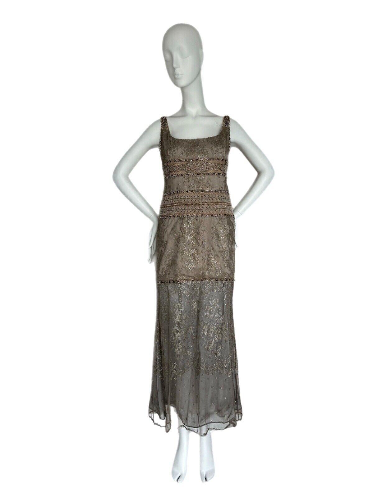 BADGLEY MISCHKA 1996 Vintage Runway Evening Gown Maxi Dress 1
