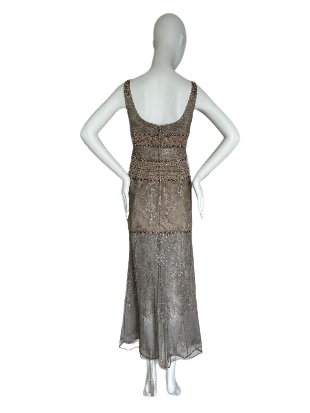 BADGLEY MISCHKA 1996 Vintage Runway Evening Gown Maxi Dress 2