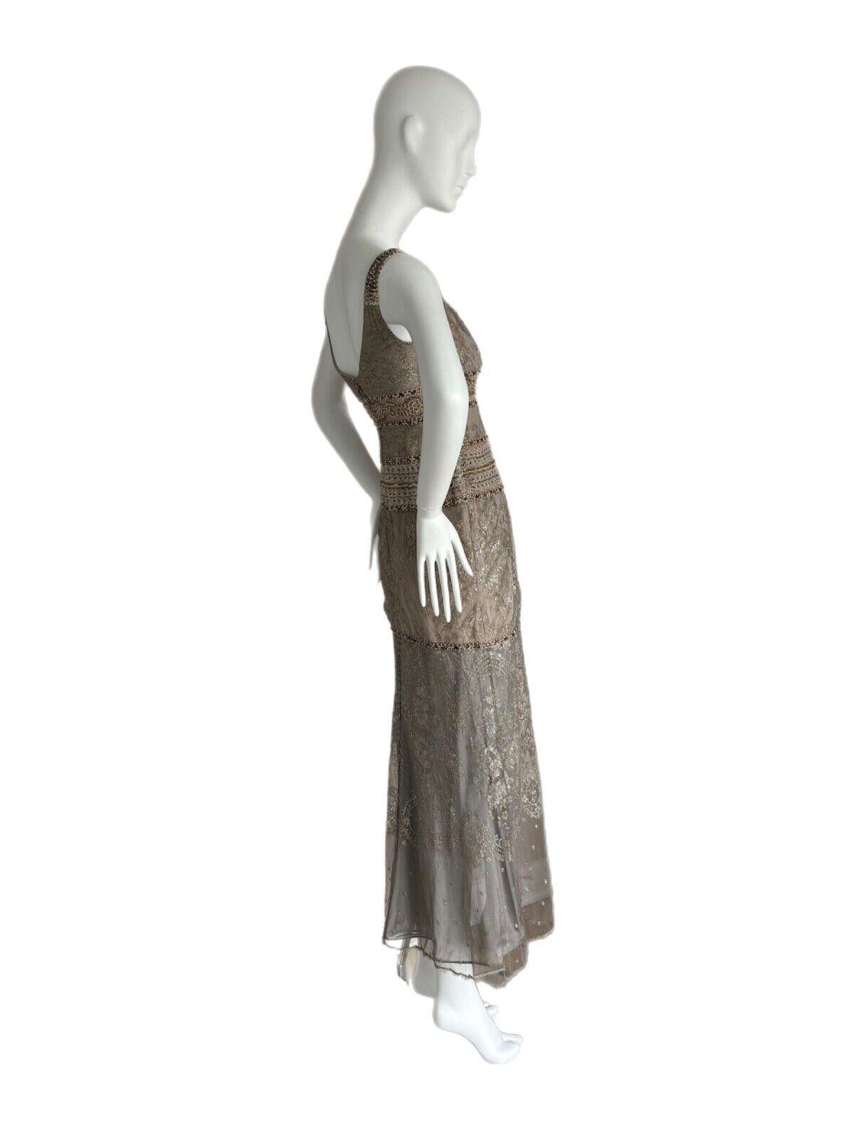 BADGLEY MISCHKA 1996 Vintage Runway Evening Gown Maxi Dress 3
