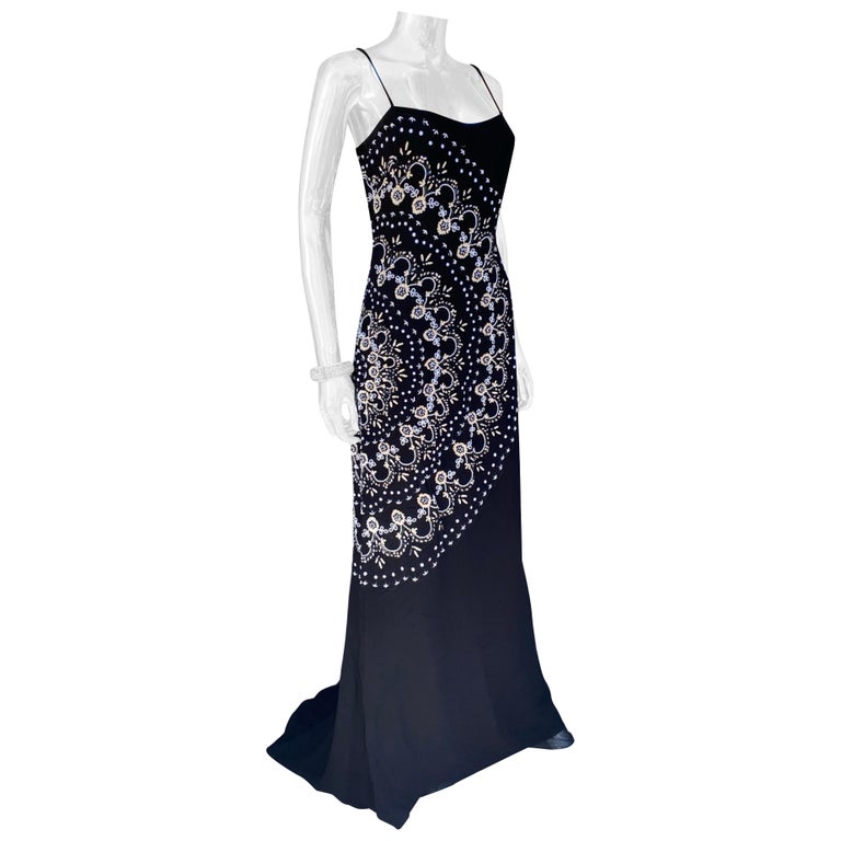 Badgley Mischka Black Beaded Long Tank Cocktail Dress Size 6 For Sale at 1stDibs Badgley Mischka Black Beaded Long Tank Cocktail Dress Size 6 For Sale at 1stDibs