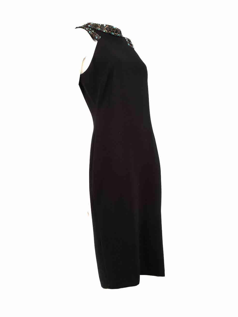 CONDITION is Very good. Minimal wear to dress is evident. Small pull to thread to the front top, front hip area, left bottom and the rear top on this used Badgley Mischka designer resale item.
 
 
 
 Details
 
 
 Black
 
 Polyester
 
 Dress
 
