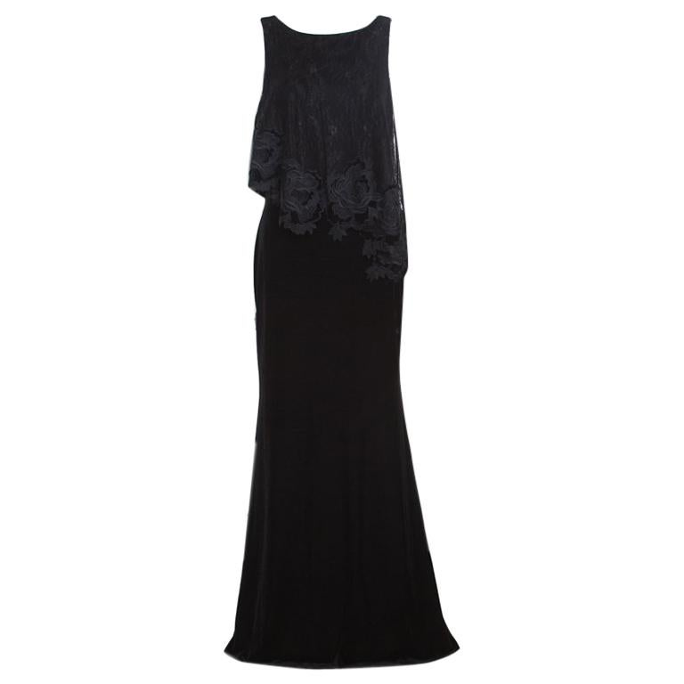 blue lace prom dress V Neck Dresses, Blue Lace Long Formal Evening Dresses Plus Size Black Mesh Size:L-XL (UK 14-16/US 10-12/EU 42-44) dressing