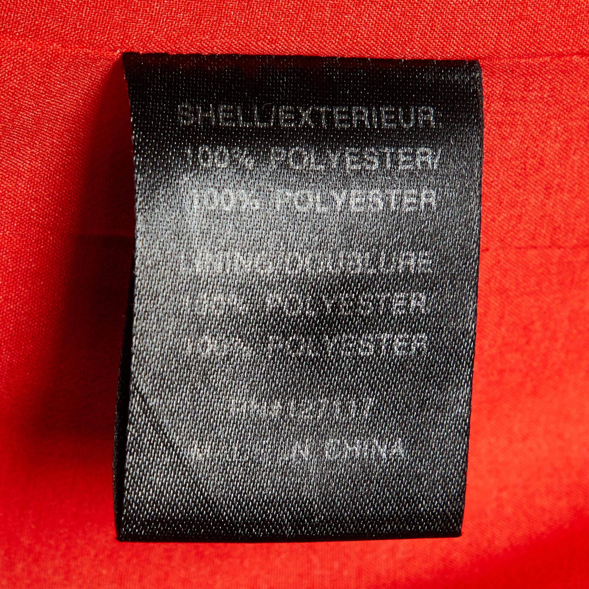 Badgley Mischka Ziegelrotes kurzes Kleid aus Krepp mit Gürtel L Damen im Angebot