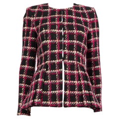 Badgley Mischka Veste en tweed à carreaux, taille S