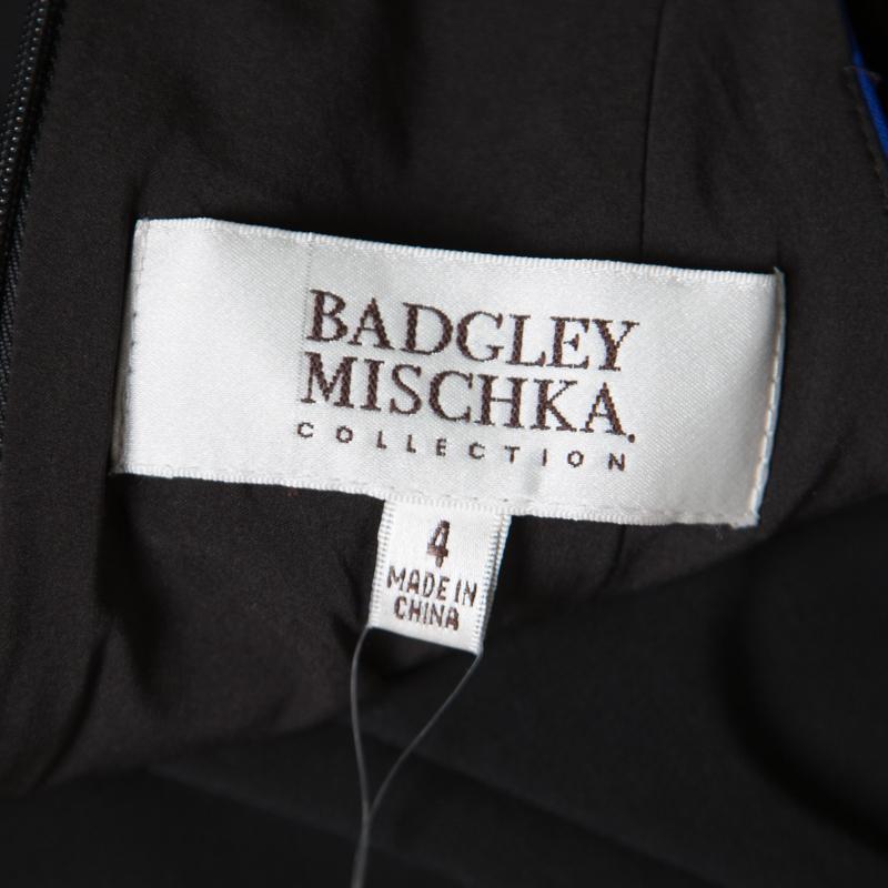 Badgley Mischka Collection Colorblock Sleeveless Evening Gown S In New Condition In Dubai, Al Qouz 2