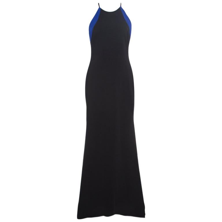 Badgley Mischka Collection Colorblock Sleeveless Evening Gown S