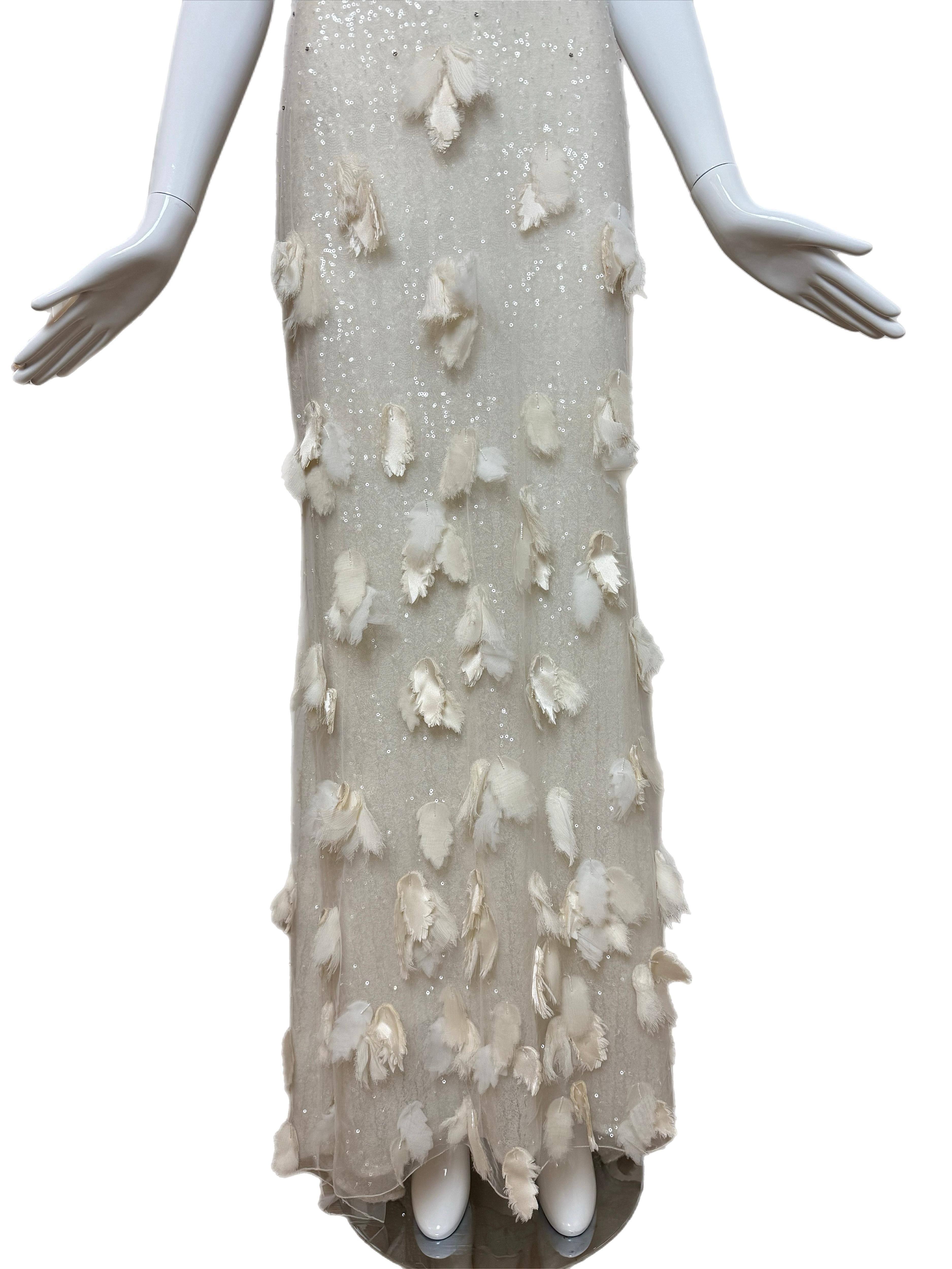 BADGLEY MISCHKA COUTURE 2011 Pasarela Vintage Vestido de novia Maxi Vestido con cola en venta 2