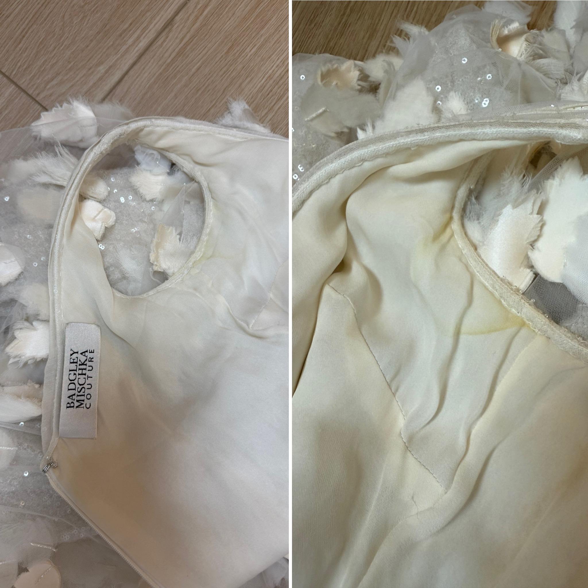 BADGLEY MISCHKA COUTURE 2011 Pasarela Vintage Vestido de novia Maxi Vestido con cola en venta 3