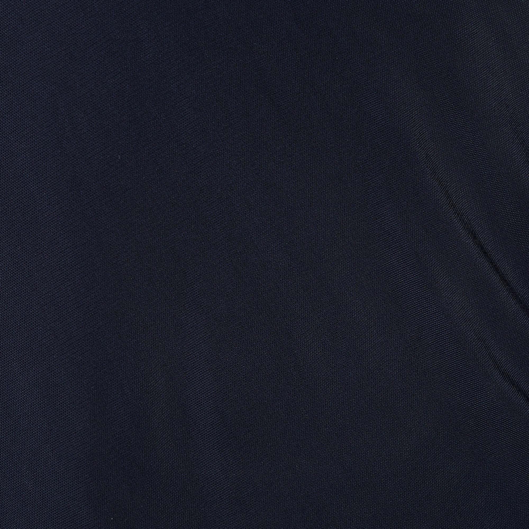 Badgley Mischka Navy Blue Embellished Detail Jersey Draped Mini Dress XS In Good Condition For Sale In Dubai, Al Qouz 2