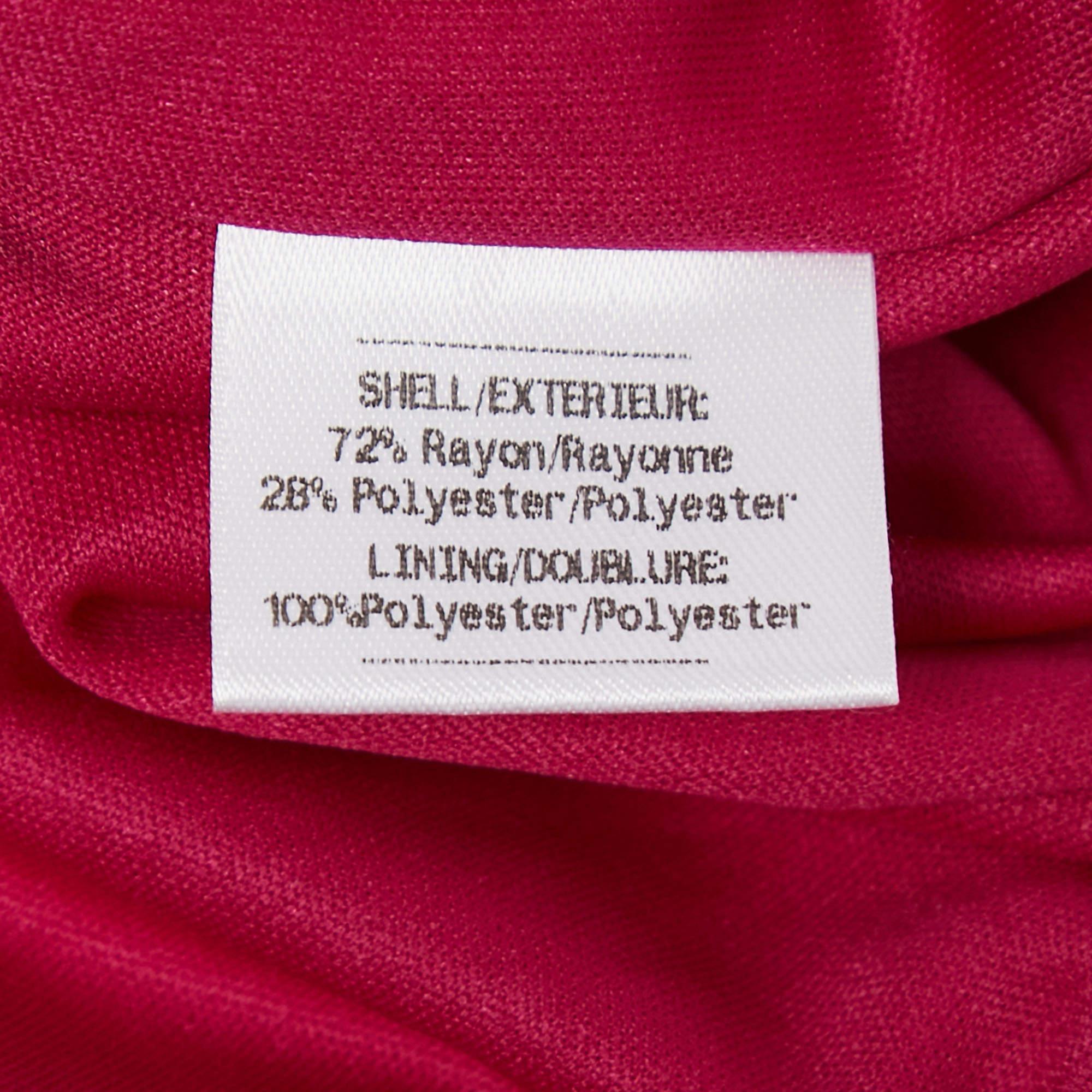 Badgley Mischka Rosa Stretch Jersey verziertes Neckholder-Kleid M im Zustand „Gut“ im Angebot in Dubai, Al Qouz 2
