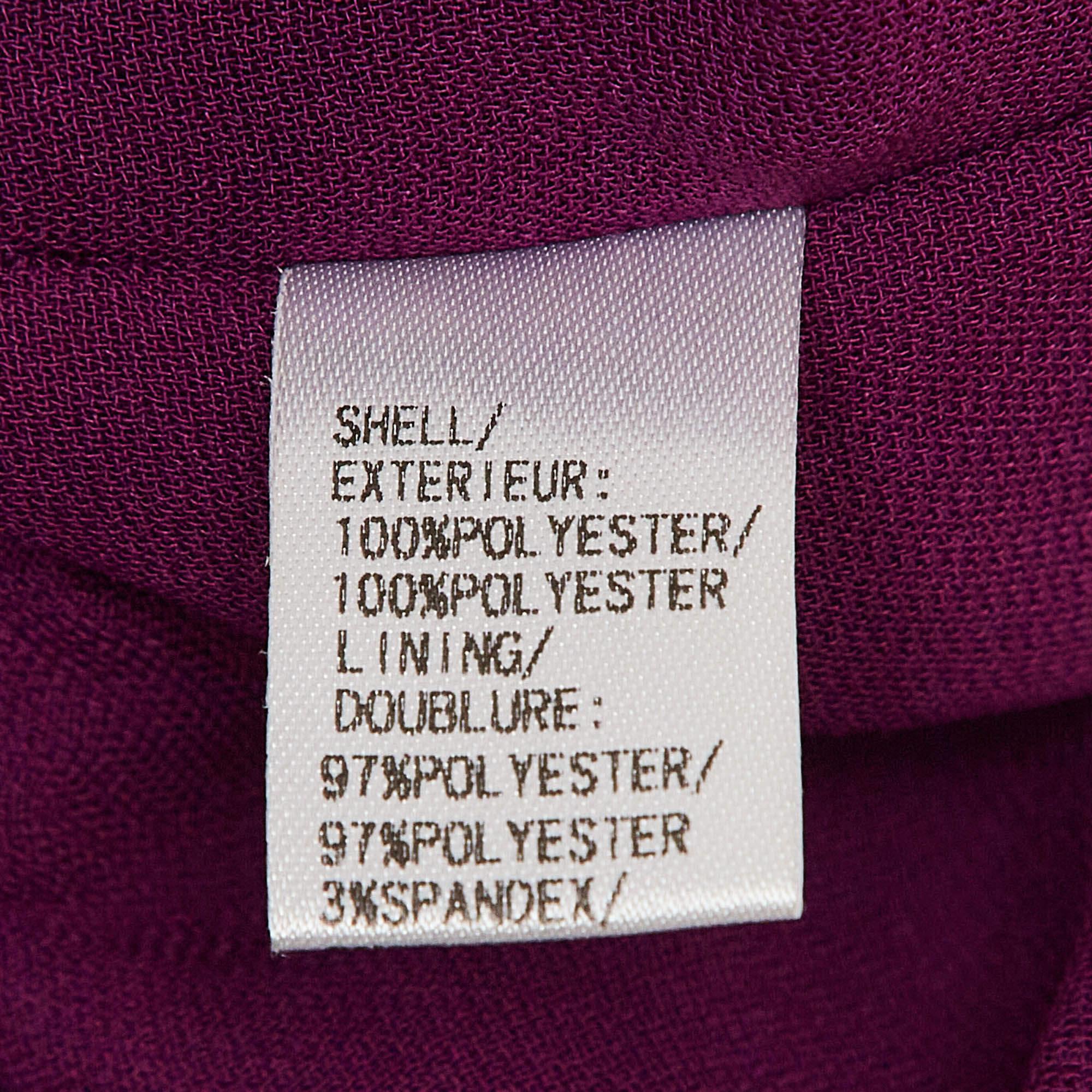 Women's Badgley Mischka Purple Sequin Crepe Sleeveless Mini Dress S For Sale