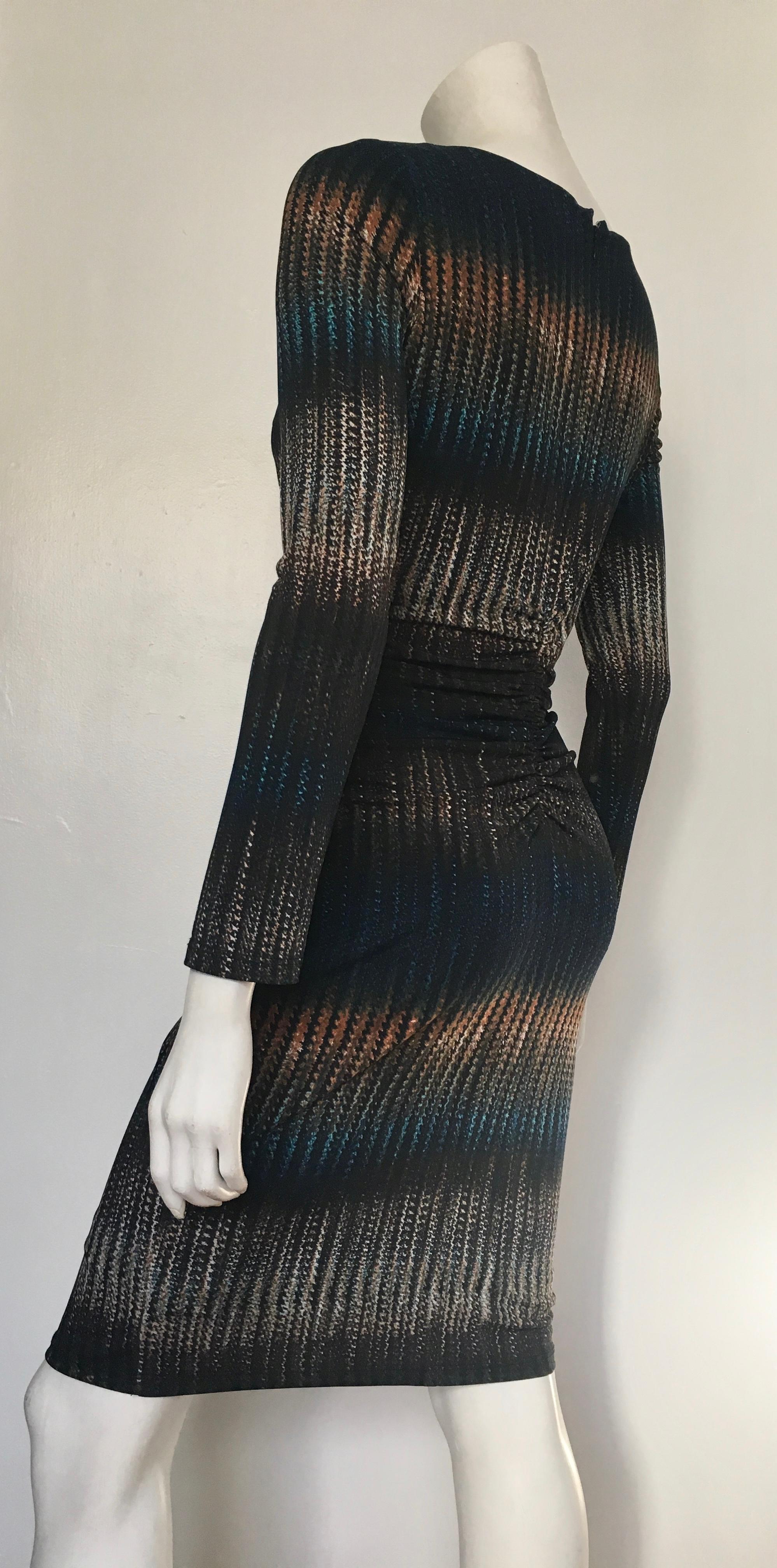 Badgley Mischka Sheath Ruched Dress Size 6.  Made in Canada.  3