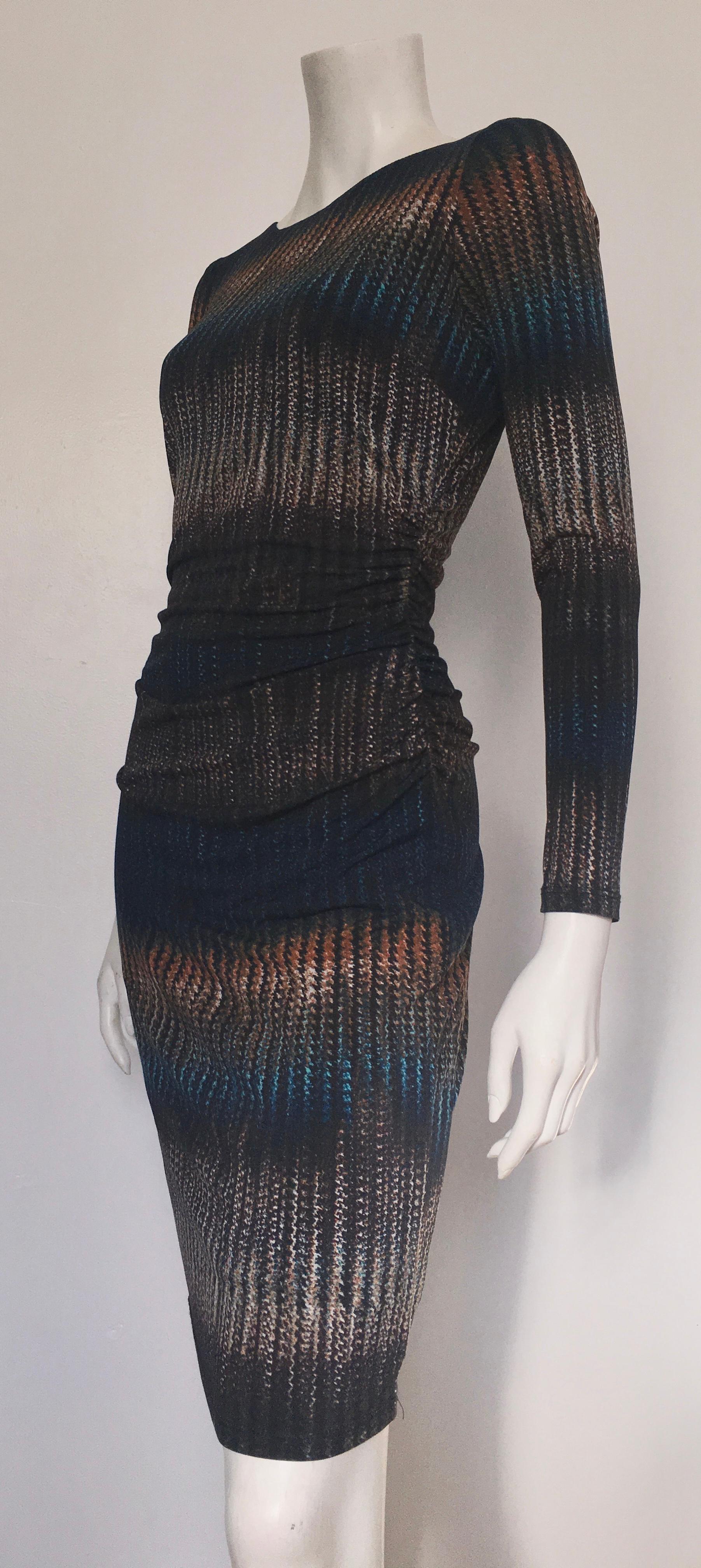 Badgley Mischka Sheath Ruched Dress Size 6.  Made in Canada.  4