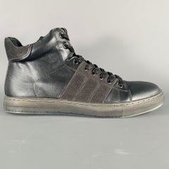 BADGLEY MISCHKA Size 10 Teddy Black Leather Sneakers