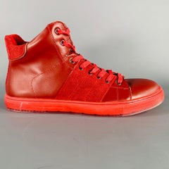 BADGLEY MISCHKA Size 10 Teddy Red Leather High Top Sneakers