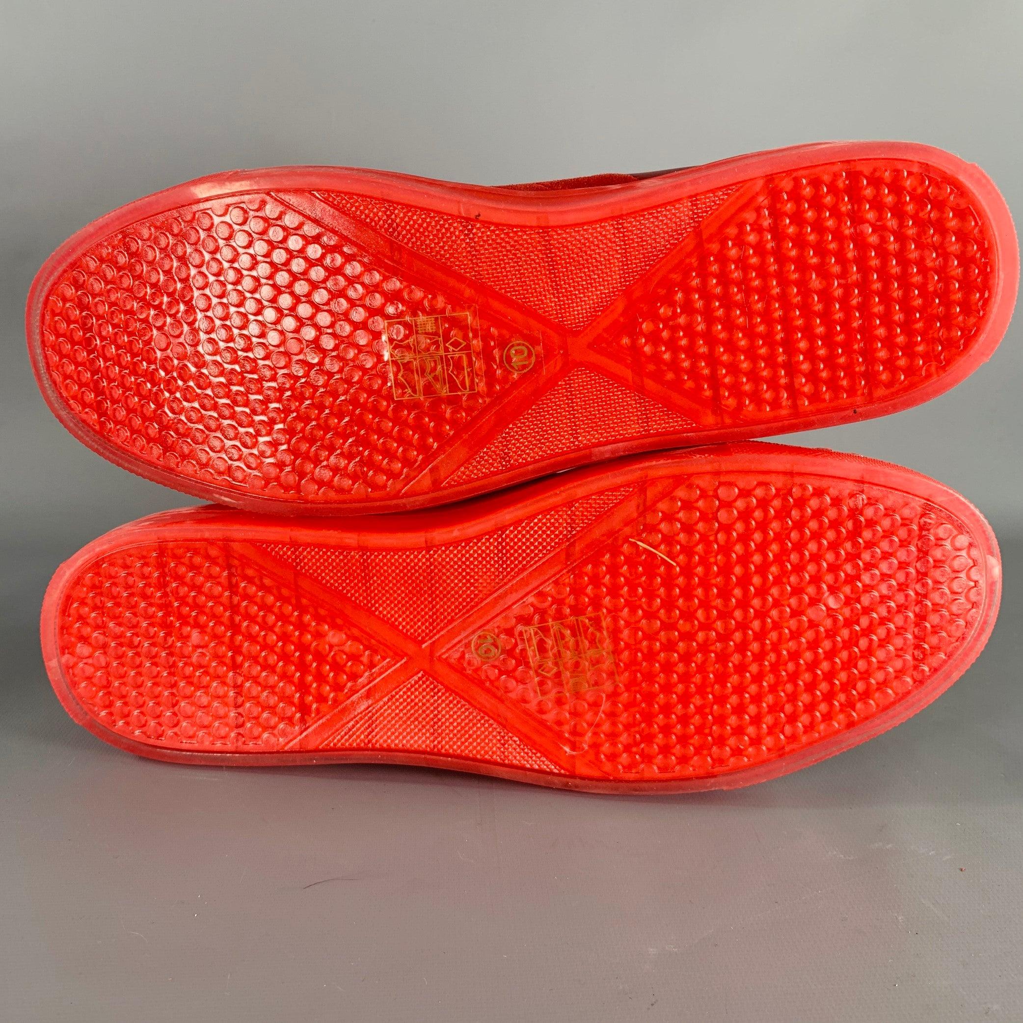 BADGLEY MISCHKA Size 10 Teddy Red Leather High Top Sneakers For Sale 2