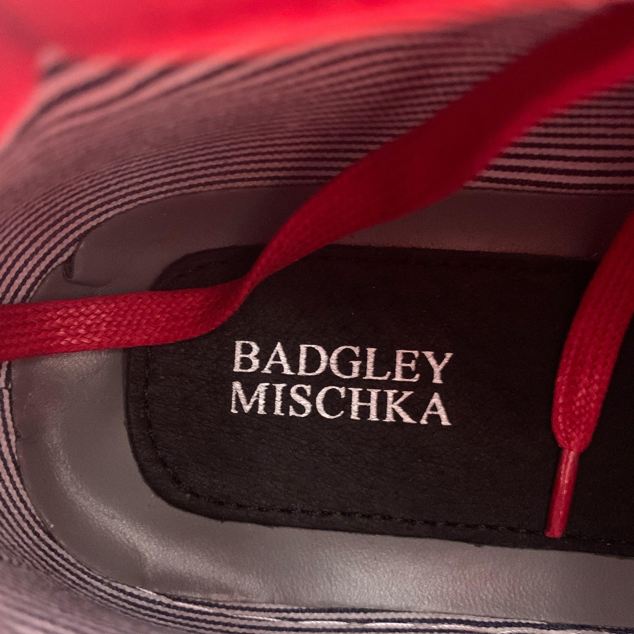 BADGLEY MISCHKA Size 10 Teddy Red Leather High Top Sneakers For Sale 3