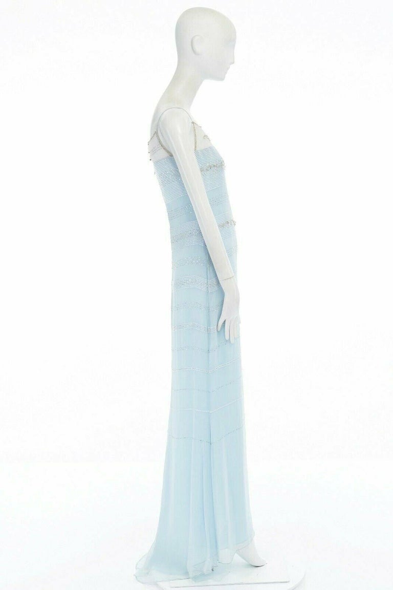 BADGLEY MISCHKA sky blue silk bead embellished embroidered gown dress UK10 at 1stDibs | badgley mischka embroidered mesh dress BADGLEY MISCHKA sky blue silk bead embellished embroidered gown dress UK10 at 1stDibs | badgley mischka embroidered mesh dress