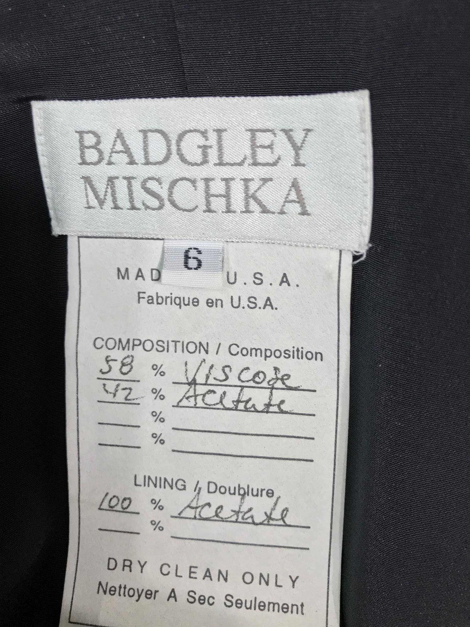 Badgley Mischka Tuxedo Coat and Jumpsuit Set in Black  11