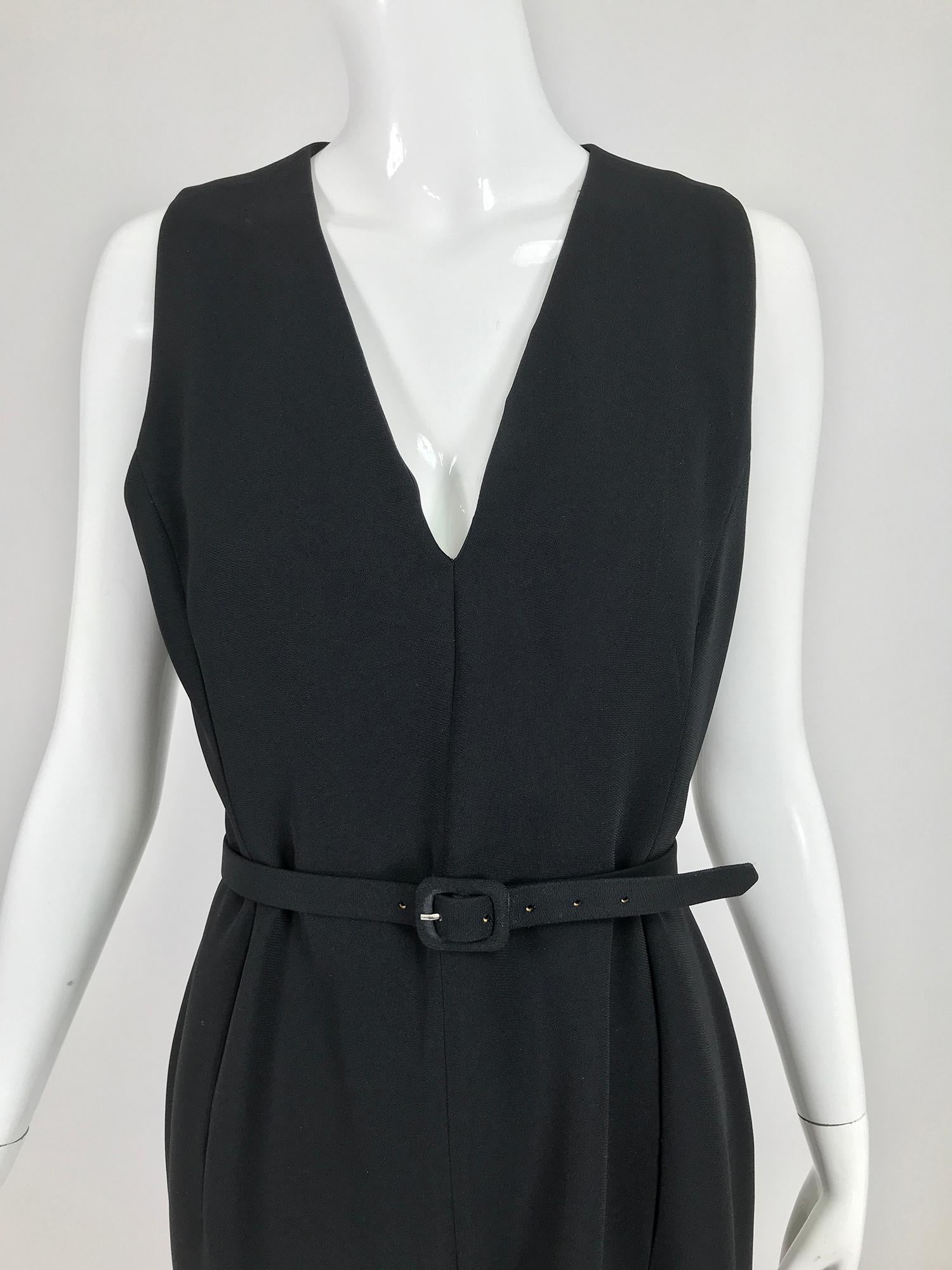 Badgley Mischka Tuxedo Coat and Jumpsuit Set in Black  In Excellent Condition In West Palm Beach, FL